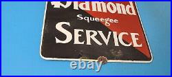 Vintage Diamond Service Porcelain Tires Gas Station Pump Plate Automobile Sign