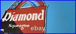 Vintage Diamond Service Porcelain Tires Gas Station Pump Plate Automobile Sign