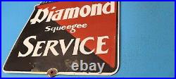 Vintage Diamond Service Porcelain Tires Gas Station Pump Plate Automobile Sign