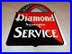 Vintage-Diamond-Squeegee-Tire-Service-27-Metal-2-Sided-Gasoline-Oil-Flange-Sign-01-lqzz