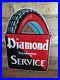 Vintage-Diamond-Tire-Service-Porcelain-Metal-Gas-Station-Sign-Tires-12-X-8-5-01-atfd