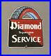 Vintage-Diamond-Tires-Service-14-Porcelain-Sign-Car-Gas-Oil-Truck-Gasoline-01-rvrl