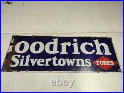 Vintage Double Diamond Goodrich Silvertowns Tires Tubes SSP Enamel Sign