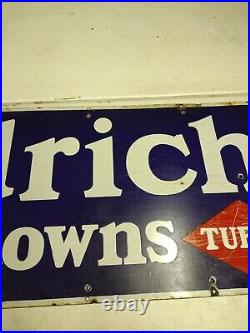 Vintage Double Diamond Goodrich Silvertowns Tires Tubes SSP Enamel Sign