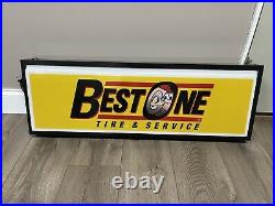 Vintage Double Sided Lighted Tire Sign