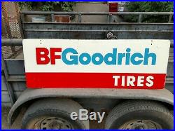 Vintage Double Sided Metal BF Goodrich Sign, Non Porcelain Automotive Tires