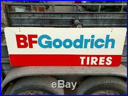 Vintage Double Sided Metal BF Goodrich Sign, Non Porcelain Automotive Tires
