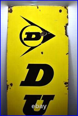 Vintage Dunlop Sign Board Tire Tyres Advertising Porcelain Enamel Collectibles8