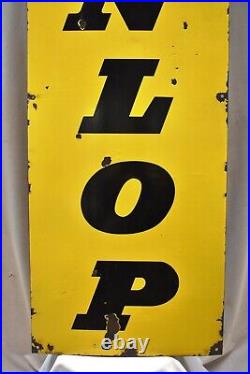 Vintage Dunlop Sign Board Tire Tyres Advertising Porcelain Enamel Collectibles8