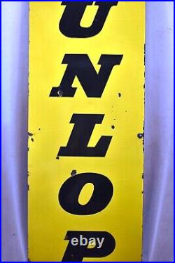 Vintage Dunlop Sign Board Tire Tyres Advertising Porcelain Enamel Collectibles8