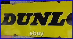Vintage Dunlop Tire Sign Porcelain Enamel Gasoline Oil Petrol Pump Advertising8