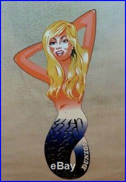 Vintage Dunlop Tires Blond Mermaid Woman Die-cut 30 Metal Gasoline & Oil Sign
