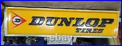 Vintage Dunlop Tires sign 12 ft x 3 ft Embossed Dealer Sign