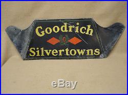 Vintage Early Original Goodrich Silvertowns Advertising Tire Display Stand Sign