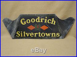 Vintage Early Original Goodrich Silvertowns Advertising Tire Display Stand Sign