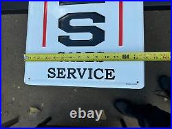 Vintage Embossed Metal Texaco Tires Service USA Sign 42x14