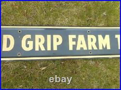 Vintage FIRESTONE GROUND GRIP FARM TIRES Advertising Metal SIGN