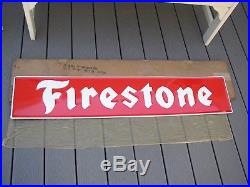 Vintage FIRESTONE TIRE Dealer Gas Station Store Advertising SIGN NOS