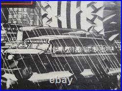 Vintage FIRESTONE TIRES large dealer sign 30s cars buses gas oil garage