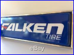 Vintage Falken Tire Double Sided Light Up Sign Works Man cave, Garage, Auto
