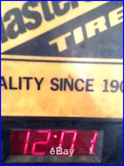 Vintage Falls Mastercraft Tires Quality Since 1909 Shop Clock Sign