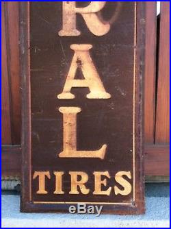 Vintage Federal Tires Tin Embossed Sign