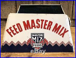Vintage Feed Master Mix Feeds Tire Display Stand Holder Advertising Sign