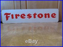 Vintage Firestone Bridgstone Tire Metal Sign 48 Antique Automobile Garage 9644