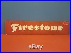 Vintage Firestone Heavy Metal Garage Gas & Oil Tires 34 Advertising Sign