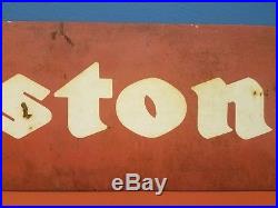 Vintage Firestone Heavy Metal Garage Gas & Oil Tires 34 Advertising Sign