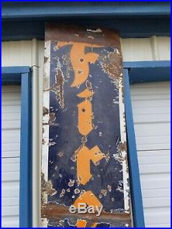 Vintage Firestone Sign Porcelain Auto Gas Oil Tires Service Station 95×18