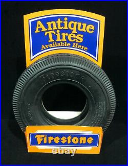 Vintage Firestone Store Countertop Advertising Display Sign Salesman Sample