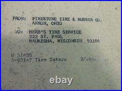 Vintage Firestone Tire Sign Oil & Gas Station Metal Adv Sign Large Bow Tie MCA