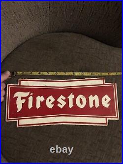 Vintage Firestone Tire Stand Rack Sign Selling As Pair