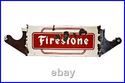 Vintage Firestone Tire Tyres Sign Porcelain Enamel Tire Display Stand Advertisin