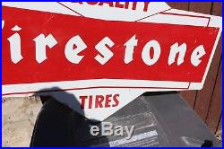 Vintage Firestone Tires Credit Card Gas Oil Metal Sign Advertising
