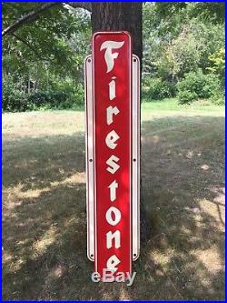Vintage Firestone Tires Oil Gas Station Metal Sign