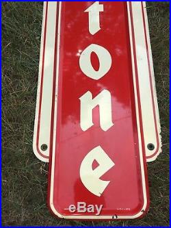 Vintage Firestone Tires Oil Gas Station Metal Sign