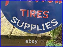 Vintage Firestone Tires Porcelain Advertising Sign Tire 12