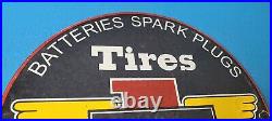 Vintage Firestone Tires Porcelain Gas Oil Auto 1 Stop Sales Service Pump Sign