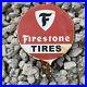 Vintage-Firestone-Tires-Porcelain-Metal-Sign-Gas-Station-Lubester-Lube-Pump-Oil-01-xwi