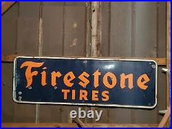 Vintage Firestone Tires Porcelain Sign