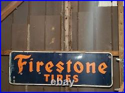 Vintage Firestone Tires Porcelain Sign