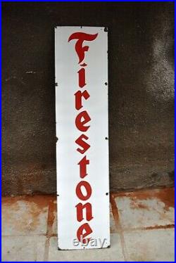 Vintage Firestone Tyre Tire Sign Porcelain Enamel Advertising Gas Pump Display2