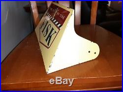 Vintage Fisk Tire Sign Original Store Display Stand 2 Oil Gas Station Signs