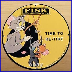 Vintage Fisk Tires Lube Porcelain Sign Sales Dealer Service Station Pump Plate Vintage Fisk Tires Lube Porcelain Sign Sales Dealer Service Station Pump Plate