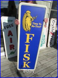 Vintage Fisk Tires Sign Time To Retire On A 1947 Coca Cola Sign Blank