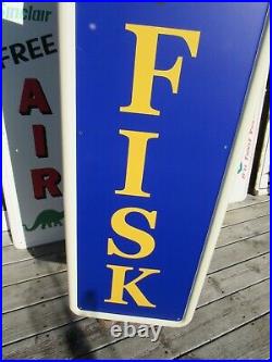 Vintage Fisk Tires Sign Time To Retire On A 1947 Coca Cola Sign Blank