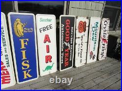 Vintage Fisk Tires Sign Time To Retire On A 1947 Coca Cola Sign Blank