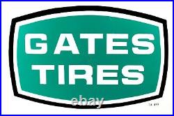 Vintage GATES TIRES Gas Station Oil Advertising HD Tire Rack Display Sign